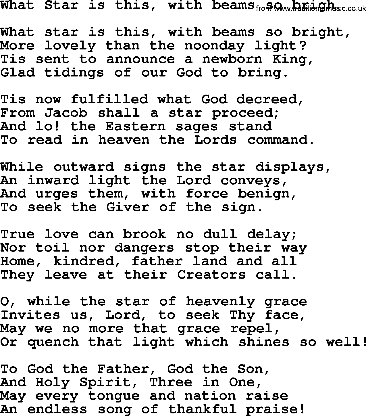 Epiphany Hymns, Hymn: What Star Is This, With Beams So Brigh, lyrics with PDF