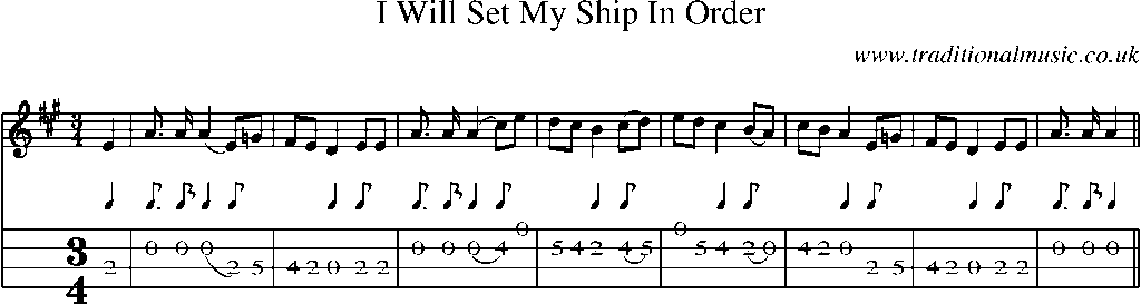 Mandolin Tab and Sheet Music for I Will Set My Ship In Order7