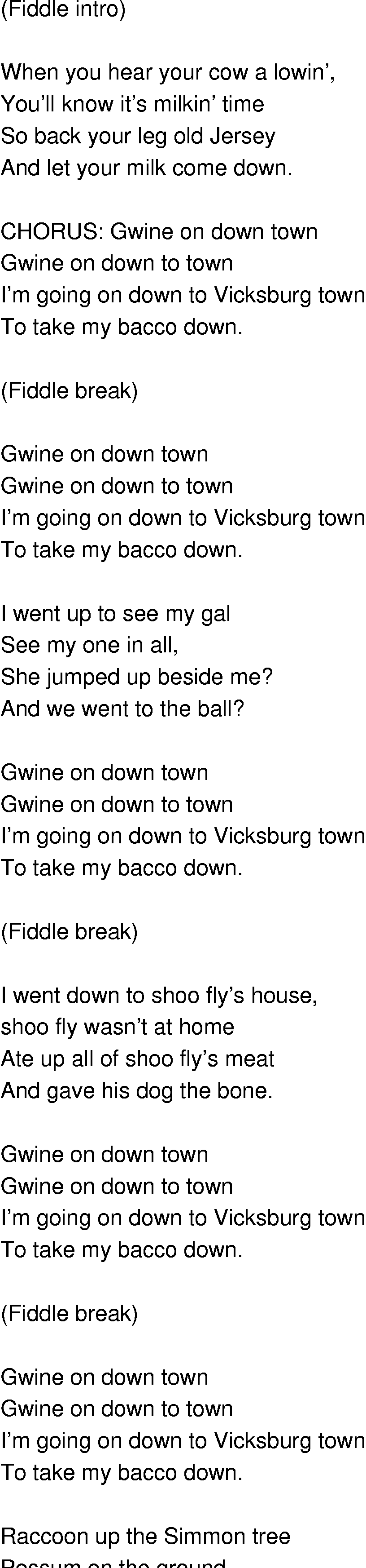 Old-Time (oldtimey) Song Lyrics - old hat the