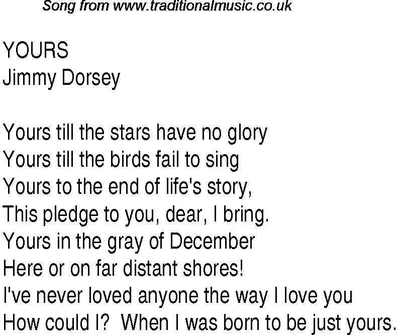 Music charts top songs 1941 - lyrics for Yoursjd